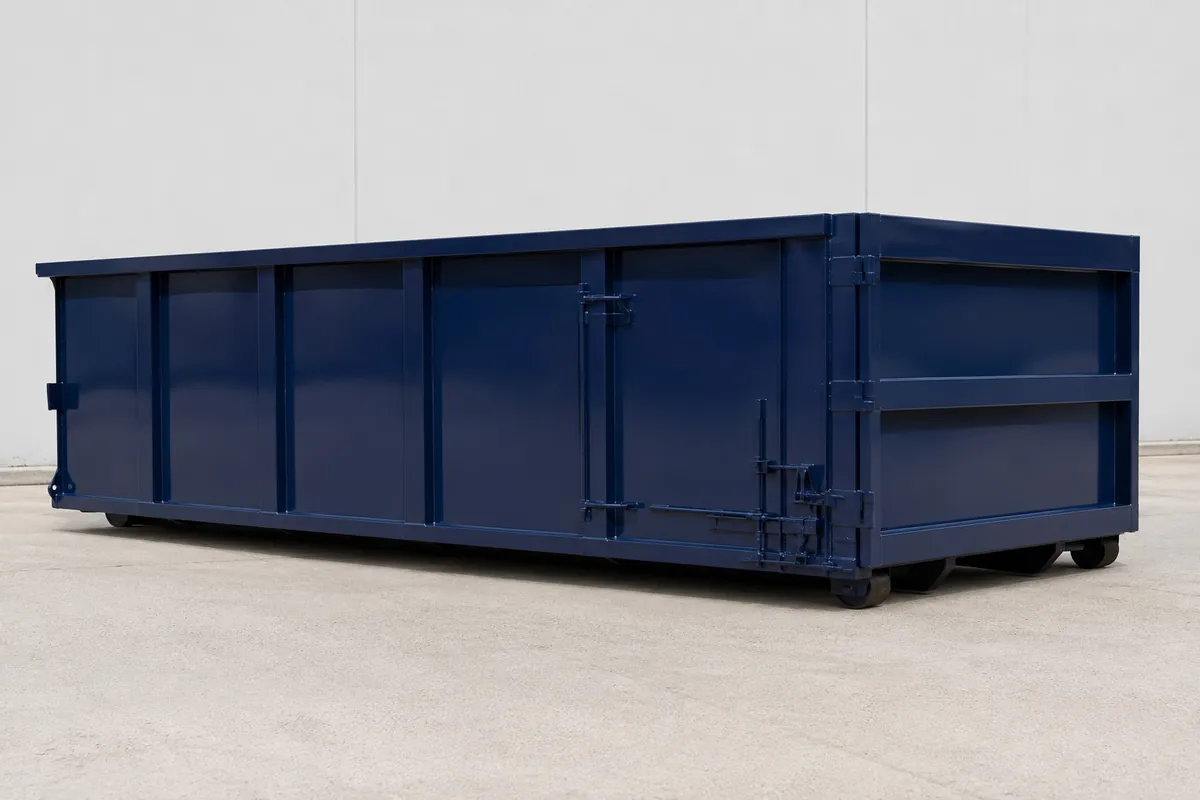 Roll-off dumpster ready for delivery in Conroe, TX